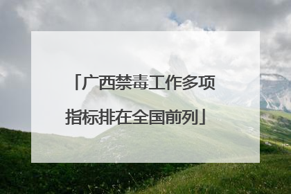 广西禁毒工作多项指标排在全国前列