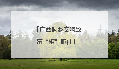广西侗乡奏响致富“椒”响曲