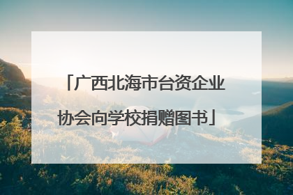 广西北海市台资企业协会向学校捐赠图书