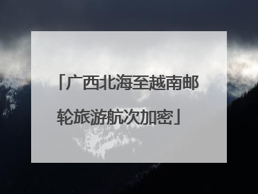 广西北海至越南邮轮旅游航次加密