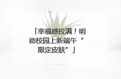 幸福感拉满！明德校园上新端午“限定皮肤”