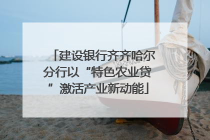 建设银行齐齐哈尔分行以“特色农业贷”激活产业新动能