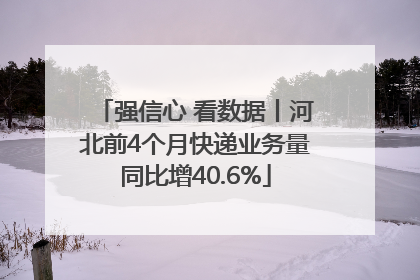 强信心 看数据丨河北前4个月快递业务量同比增40.6%