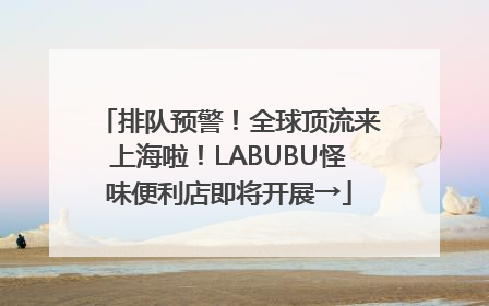 排队预警！全球顶流来上海啦！LABUBU怪味便利店即将开展→