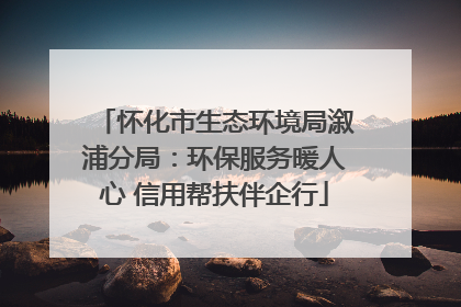 怀化市生态环境局溆浦分局：环保服务暖人心 信用帮扶伴企行