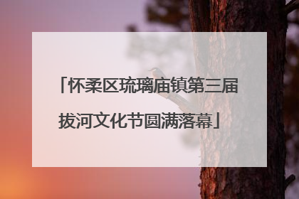 怀柔区琉璃庙镇第三届拔河文化节圆满落幕