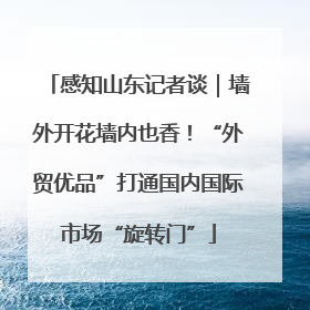 感知山东记者谈｜墙外开花墙内也香！“外贸优品”打通国内国际市场“旋转门”