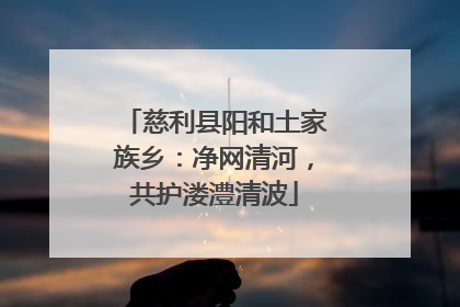 慈利县阳和土家族乡：净网清河，共护溇澧清波
