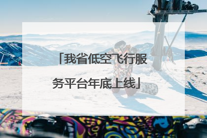 我省低空飞行服务平台年底上线