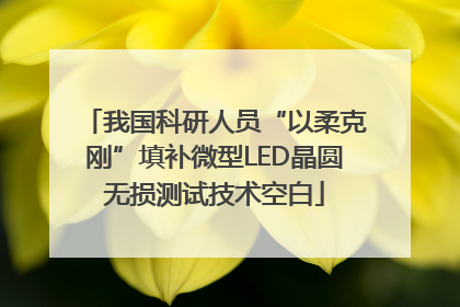 我国科研人员“以柔克刚”填补微型LED晶圆无损测试技术空白