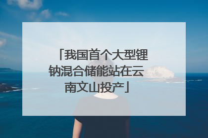 我国首个大型锂钠混合储能站在云南文山投产