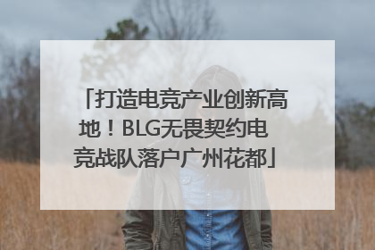 打造电竞产业创新高地！BLG无畏契约电竞战队落户广州花都