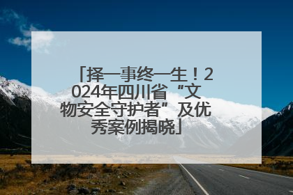 择一事终一生！2024年四川省“文物安全守护者”及优秀案例揭晓