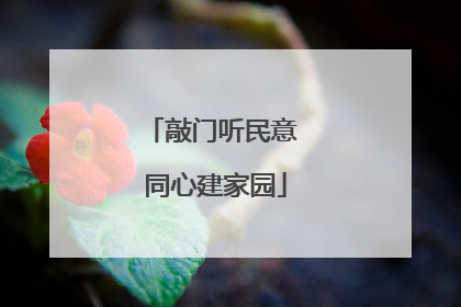 敲门听民意 同心建家园