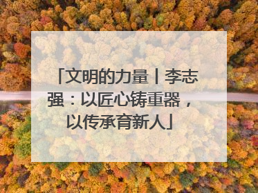 文明的力量丨李志强：以匠心铸重器，以传承育新人