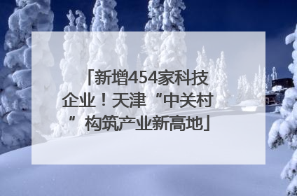 新增454家科技企业！天津“中关村”构筑产业新高地