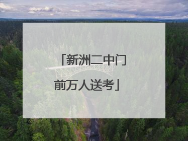 新洲二中门前万人送考