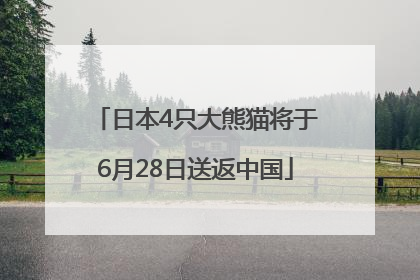 日本4只大熊猫将于6月28日送返中国