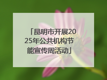 昆明市开展2025年公共机构节能宣传周活动