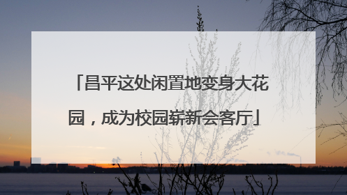 昌平这处闲置地变身大花园，成为校园崭新会客厅