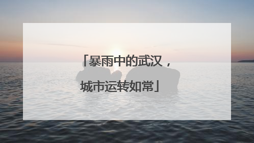 暴雨中的武汉，城市运转如常