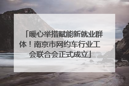 暖心举措赋能新就业群体！南京市网约车行业工会联合会正式成立