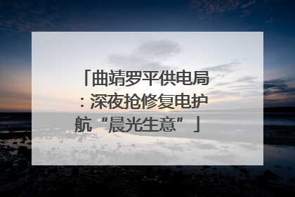 曲靖罗平供电局：深夜抢修复电护航“晨光生意”