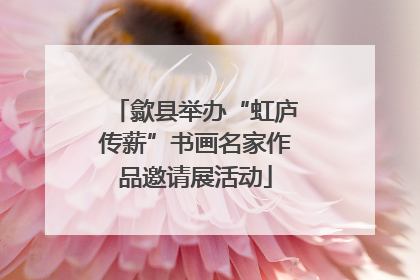 歙县举办“虹庐传薪”书画名家作品邀请展活动