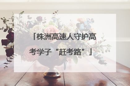 株洲高速人守护高考学子“赶考路”