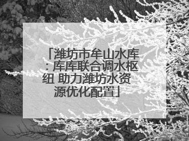 潍坊市牟山水库：库库联合调水枢纽 助力潍坊水资源优化配置