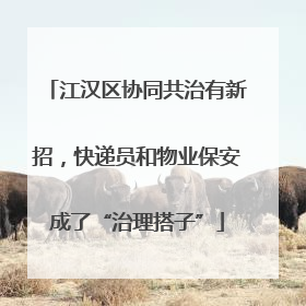 江汉区协同共治有新招，快递员和物业保安成了“治理搭子”