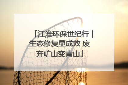江淮环保世纪行｜生态修复显成效 废弃矿山变青山