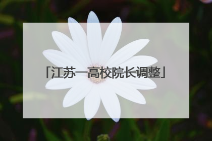 江苏一高校院长调整
