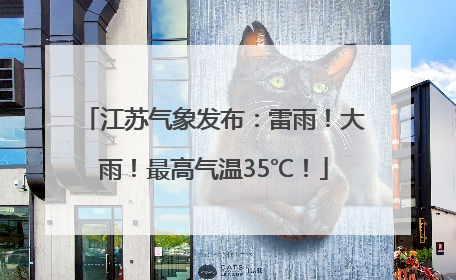 江苏气象发布：雷雨！大雨！最高气温35℃！