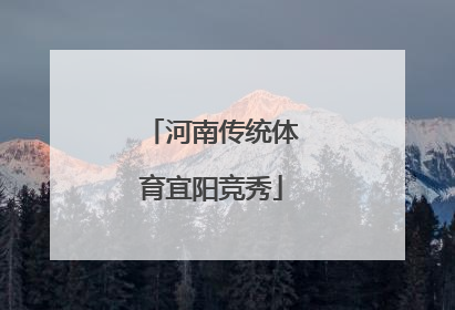 河南传统体育宜阳竞秀