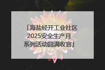 海盐经开工业社区2025安全生产月系列活动圆满收官