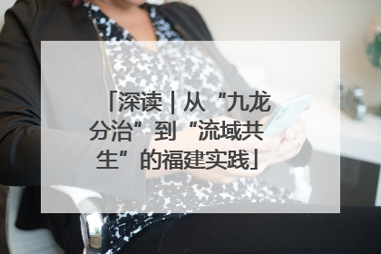 深读｜从“九龙分治”到“流域共生”的福建实践