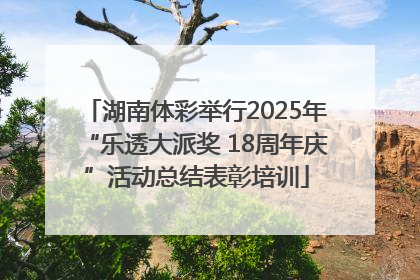 湖南体彩举行2025年“乐透大派奖 18周年庆”活动总结表彰培训