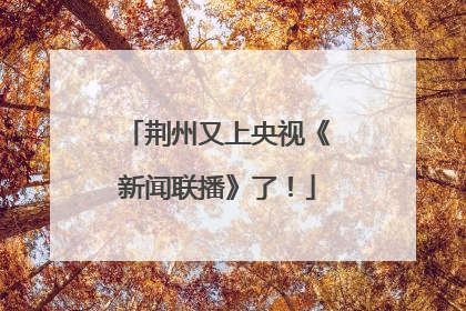 荆州又上央视《新闻联播》了！