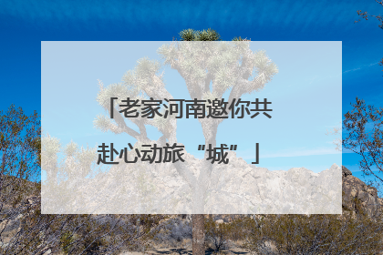 老家河南邀你共赴心动旅“城”