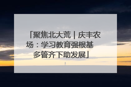 聚焦北大荒｜庆丰农场：学习教育强根基 多管齐下助发展