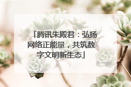 腾讯朱殿君：弘扬网络正能量，共筑数字文明新生态