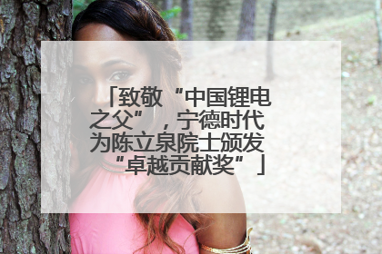 致敬“中国锂电之父”，宁德时代为陈立泉院士颁发“卓越贡献奖”