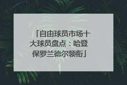 自由球员市场十大球员盘点：哈登保罗兰德尔领衔