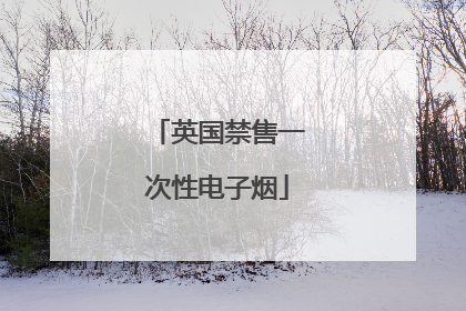 英国禁售一次性电子烟