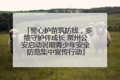 警心护苗筑防线，多维守护伴成长 常州公安启动暑期青少年安全防范集中宣传行动