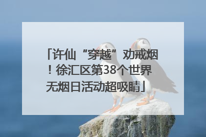 许仙“穿越”劝戒烟！徐汇区第38个世界无烟日活动超吸睛