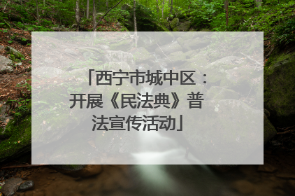 西宁市城中区：开展《民法典》普法宣传活动