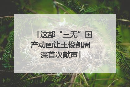 这部“三无”国产动画让王俊凯周深首次献声