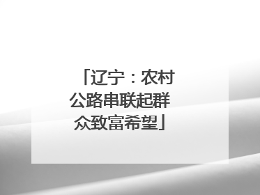 辽宁：农村公路串联起群众致富希望